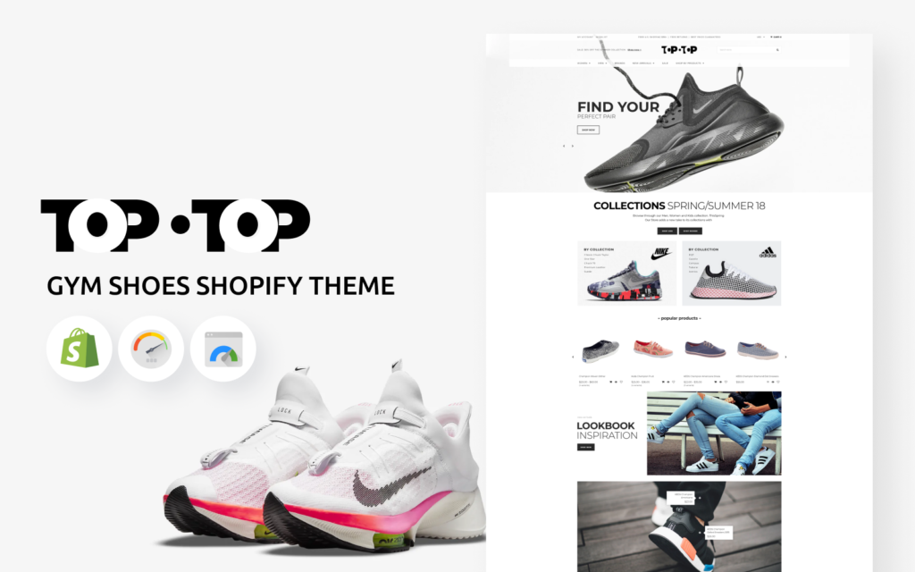Top-Top是一款适用于健身鞋店的Shopify主题。