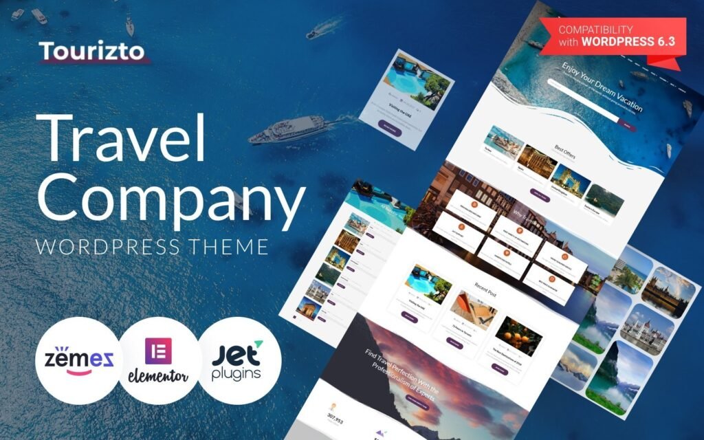 Tourizto – 旅行公司WordPress Elementor主题