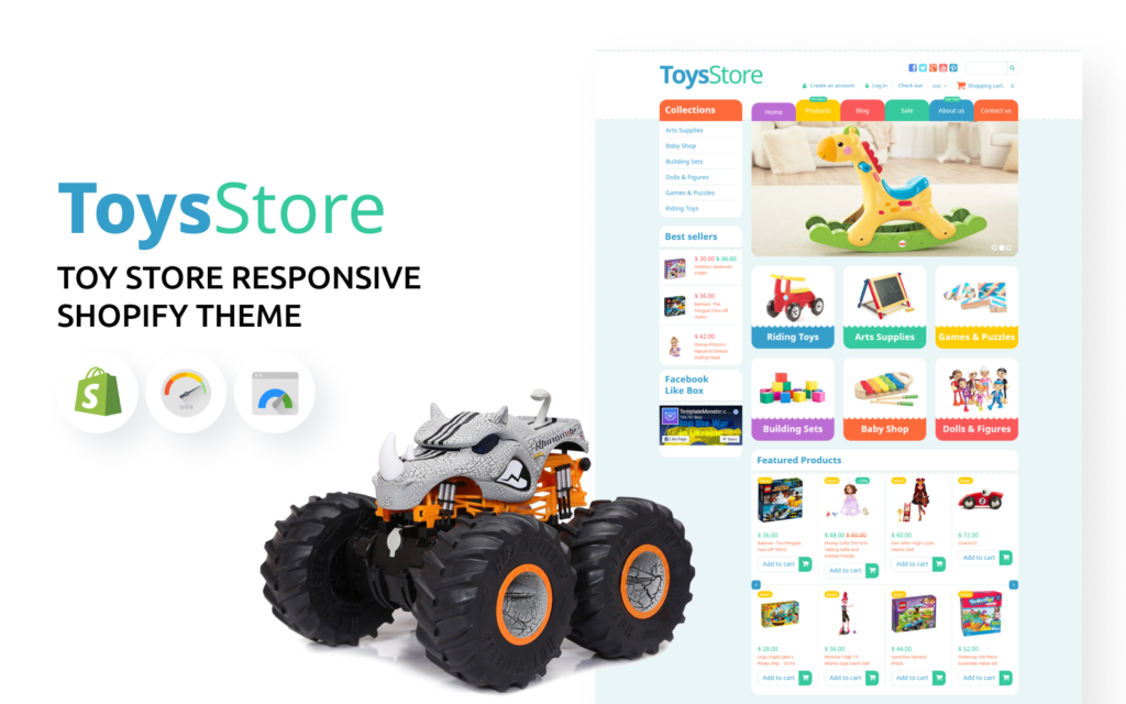 玩具商店响应式Shopify主题