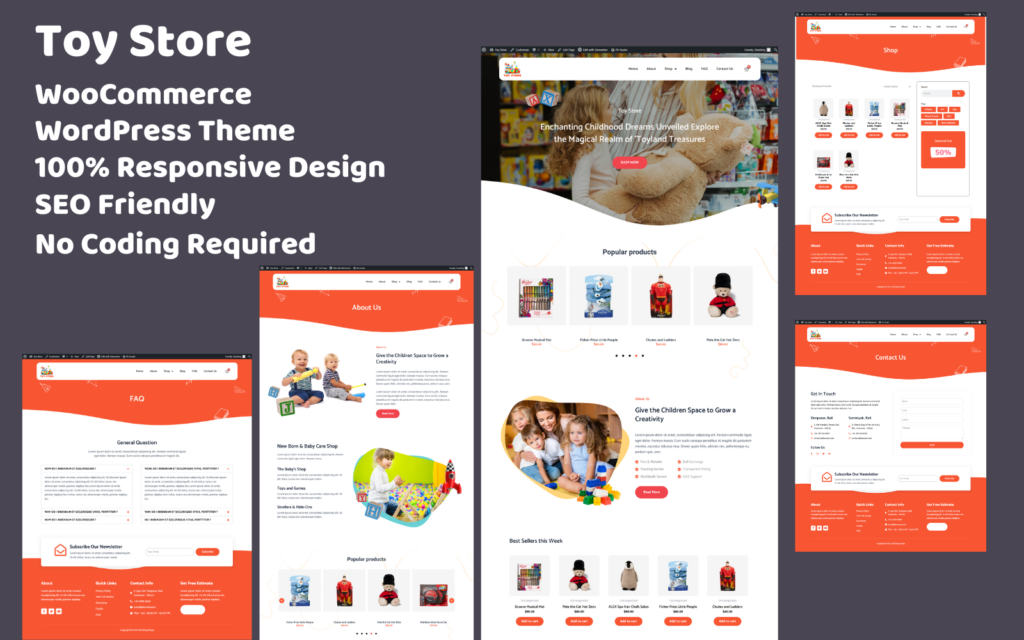 玩具商店 WooCommerce Elementor WordPress 主题