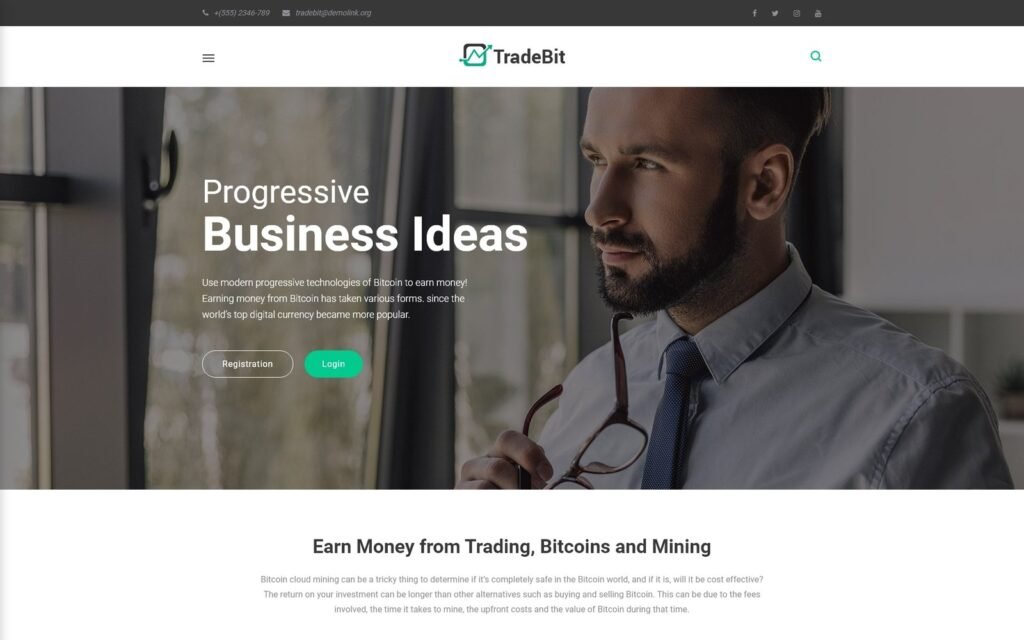 TradeBit – 比特币交易的WordPress主题