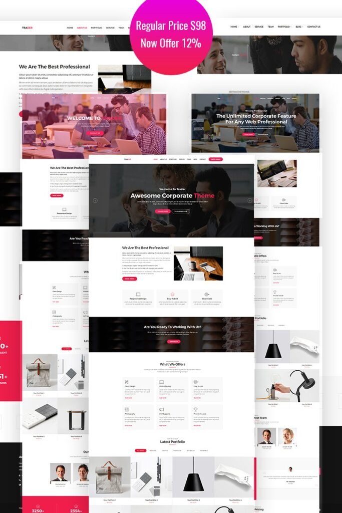 Trader – 企业响应式 WordPress 主题