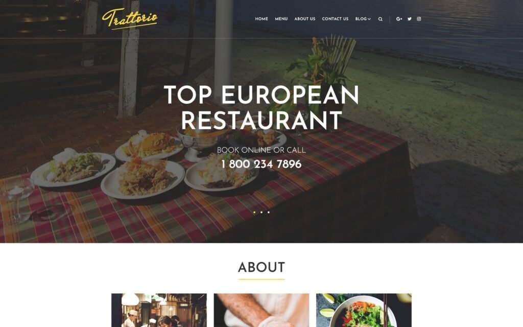 Trattorio – 餐厅WordPress Elementor主题