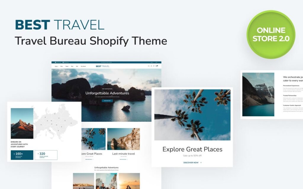 旅行社电子商务 Shopify 网上商店 2.0 主题