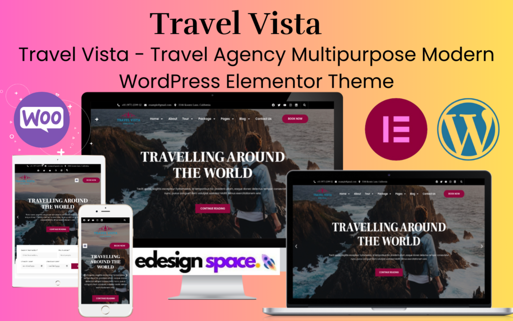 Travel Vista – 旅行社多功能现代WordPress Elementor主题