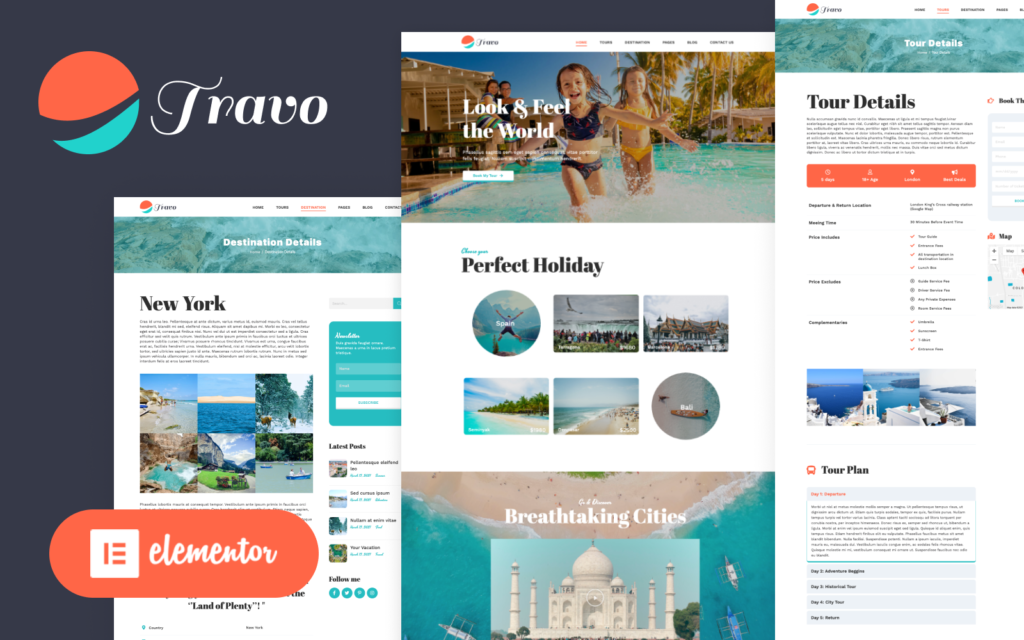 Travo-旅行和旅游Elementor WordPress主题