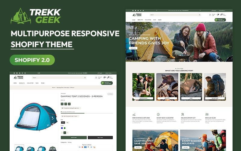 Trekk Geek – 旅行探险徒步与露营、徒步多功能Shopify 2.0响应式主题