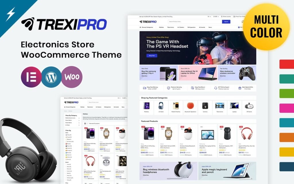 Trexipro – 电子产品和大型商店 WooCommerce 主题