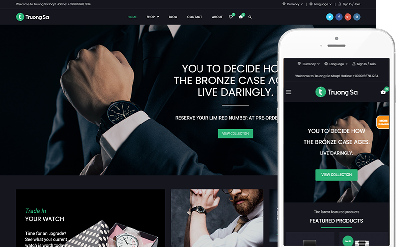 Trường Sa – 珠宝和手表在线商店主题 WooCommerce 主题