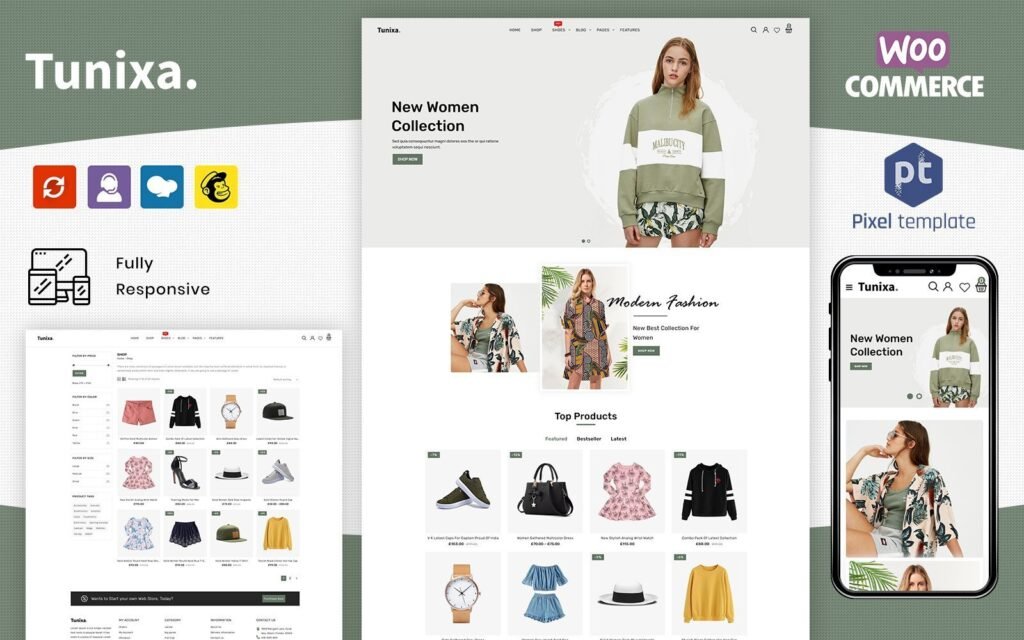 Tunixa – 极简风格的WooCommerce时尚店