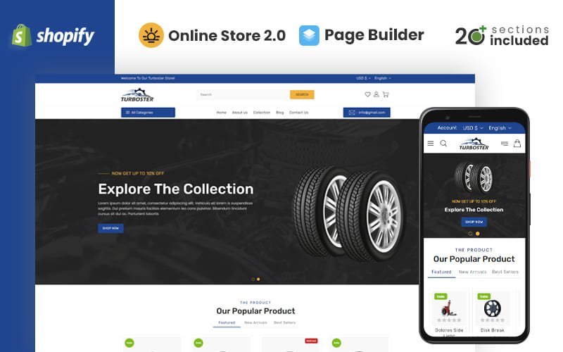 Turboster汽车零件商店Shopify主题