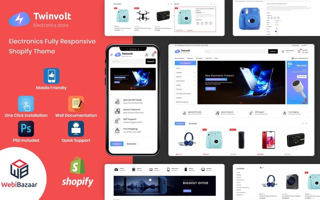 Twinvolt – 电子Shopify主题