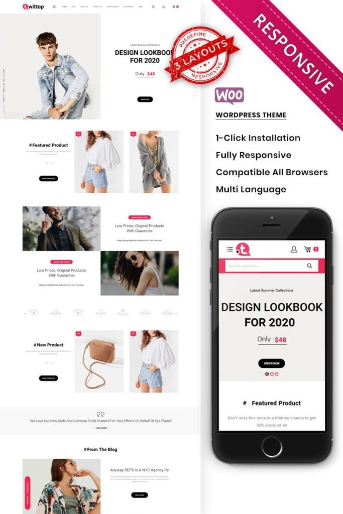 Twittop – 时尚高级 WooCommerce 主题