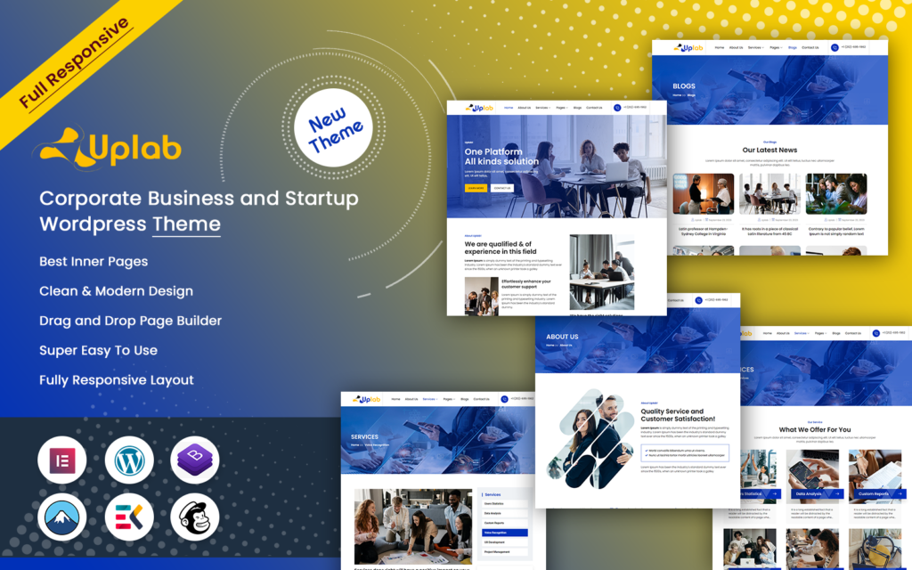 Uplab – 企业商业和创业WordPress主题