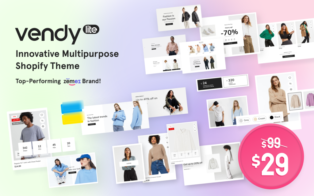 Vendy Lite – 创新多用途Shopify主题 OS 2.0