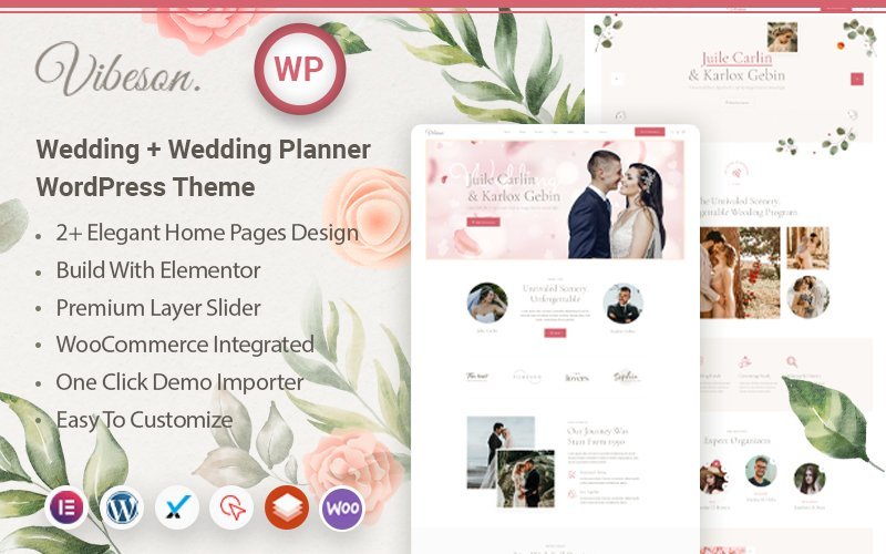 Vibeson – 高雅的婚礼爱情活动策划摄影WordPress主题
