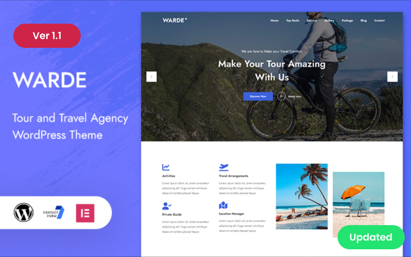 Warde – 旅游和旅行着陆页WordPress主题