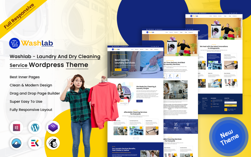 Washlab – 洗衣和干洗的WordPress主题