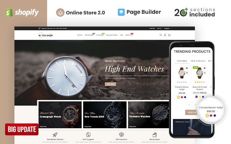 手表店Shopify主题