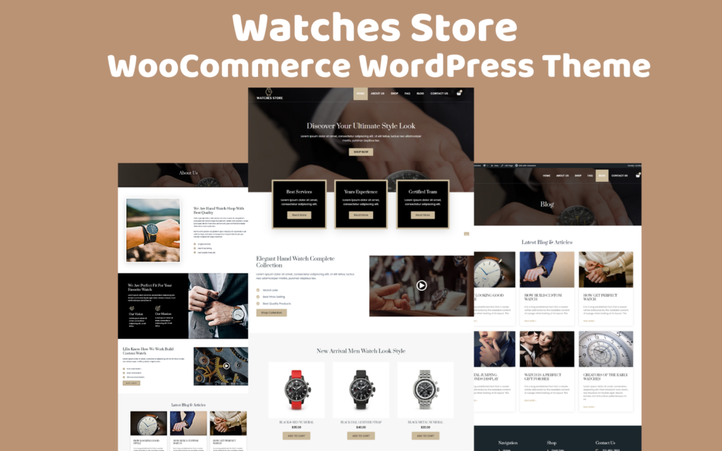 手表商店 WooCommerce Elementor WordPress 主题