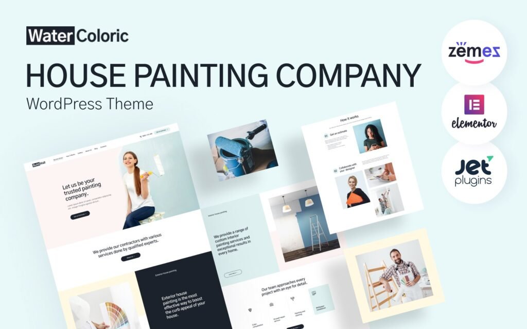 WaterColoric – 房屋油漆公司 WordPress 主题