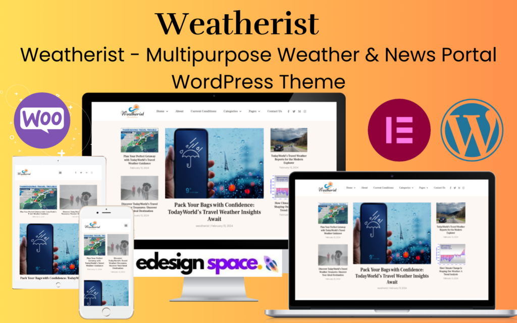 Weatherist – 多功能天气和新闻门户 WordPress 主题