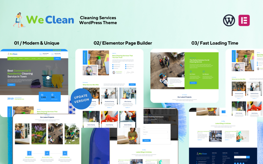 WeClean – 清洁服务WordPress主题