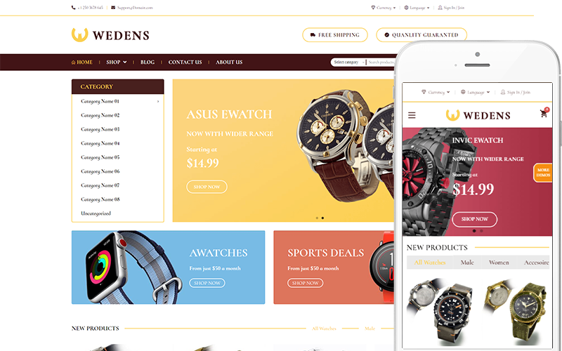 Wedens – 观看主题 WooCommerce 主题