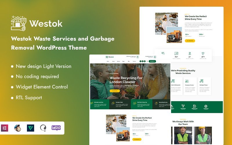 Westok – 废物处理和垃圾清理WordPress主题