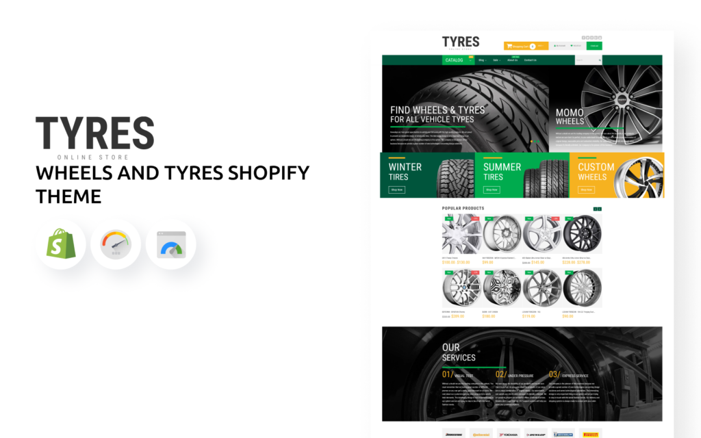 Wheels and Tyres eCommerce Shopify 主题