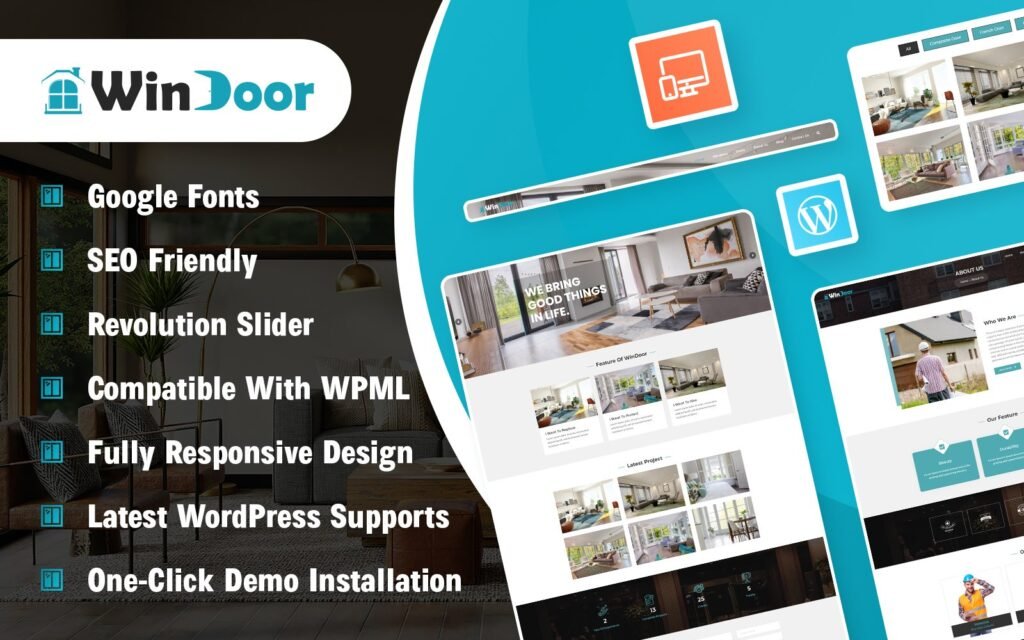 Windoor – Windows and Door Installation WordPress Theme With AI Content Generator 是一款专为窗户和门安装服务而设计的WordPress主题，配备了人工智能内容生成器。