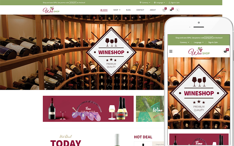 Wine Shop – 红酒，酿酒厂和葡萄园主题 WooCommerce 主题