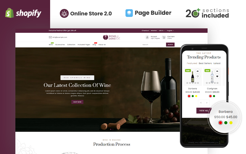 Wine&Dine响应式Shopify主题