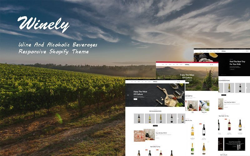 Winely – 葡萄酒和酒精饮料Shopify主题
