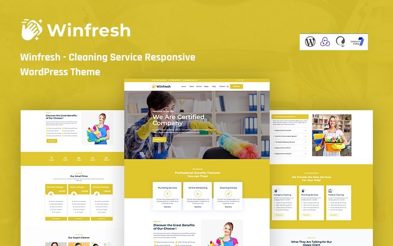Winfresh – 清洁服务响应式WordPress主题