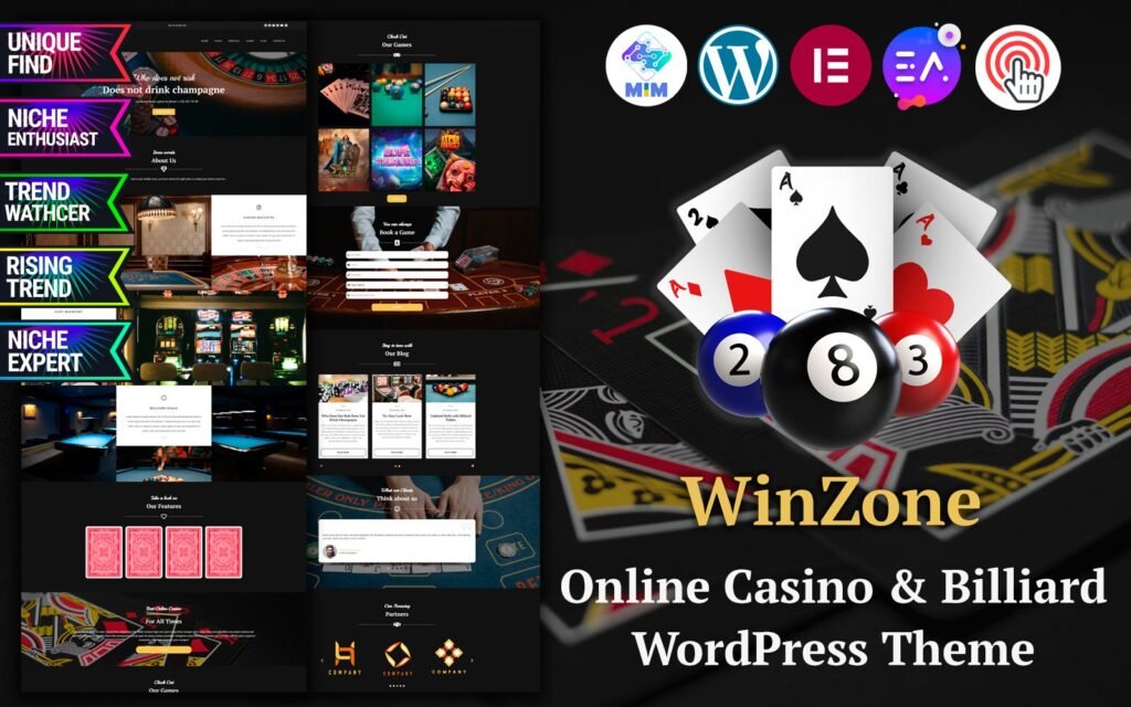 WinZone – 在线赌场和台球的WordPress主题