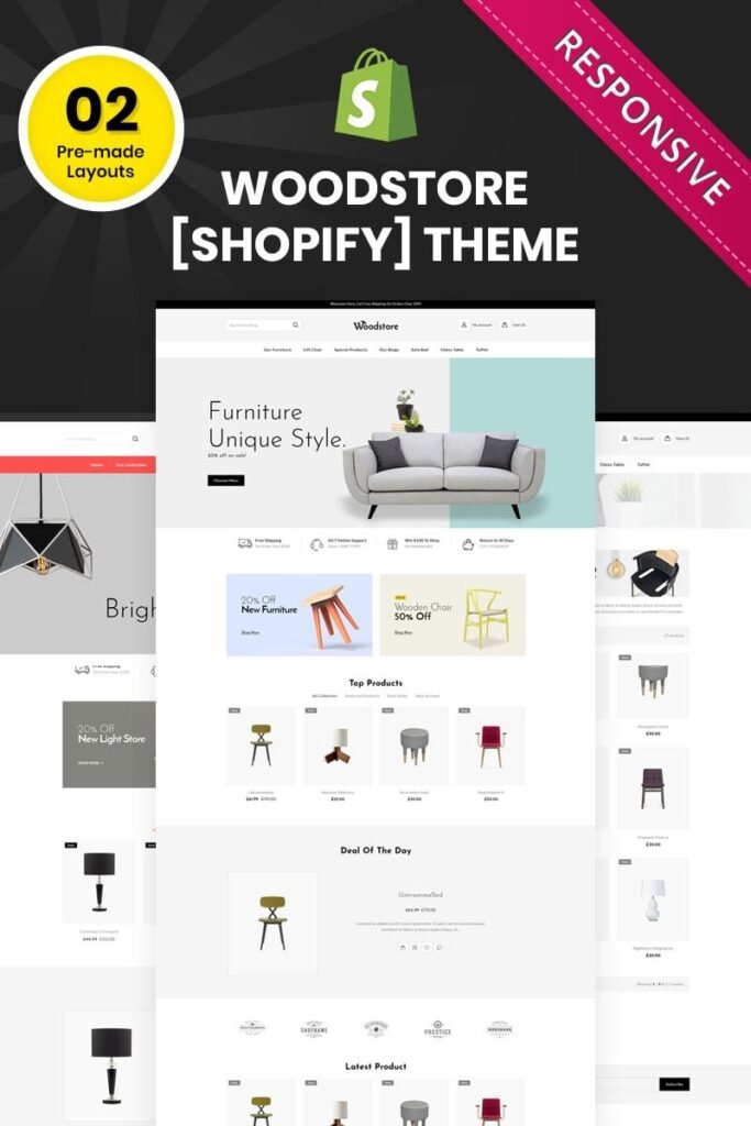 Wood Store – 多功能响应式Shopify主题