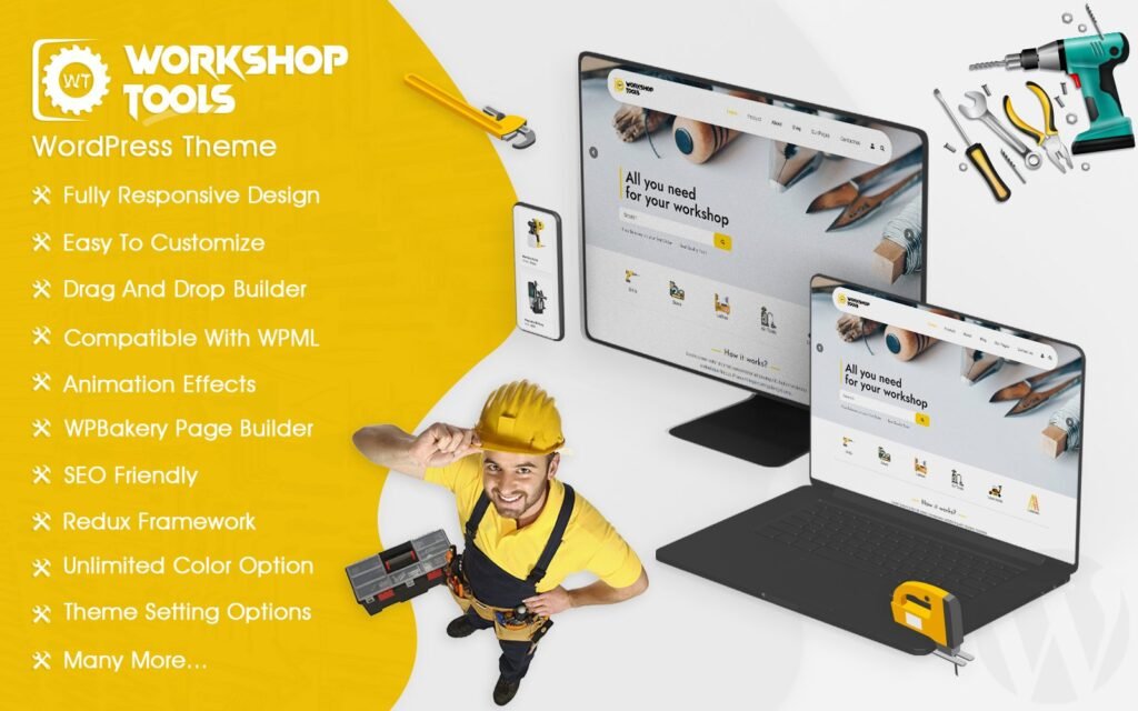 工作坊工具商店 WooCommerce 主题与 AI 内容生成器