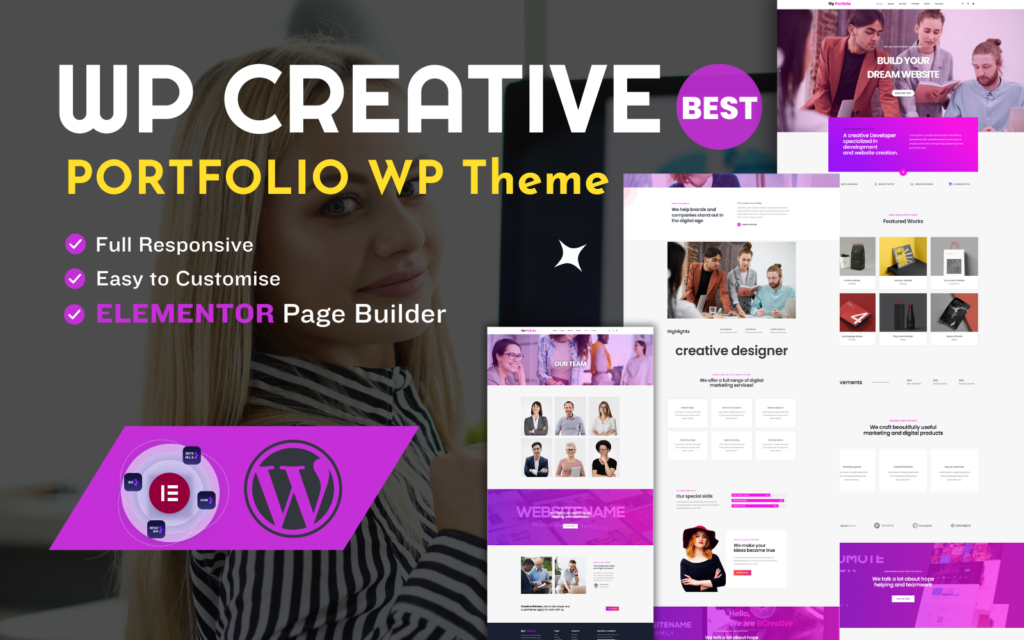 WpCreative Pro是一个响应式的WordPress主题，专为展示专业作品集而设计。