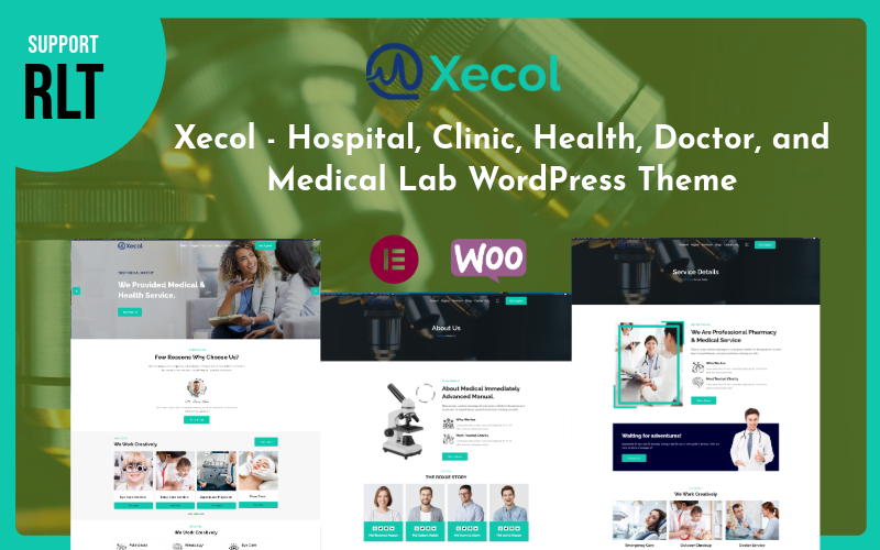 Xecol – 医院、诊断、诊所和医疗实验室 Elementor 多用途 WordPress 主题