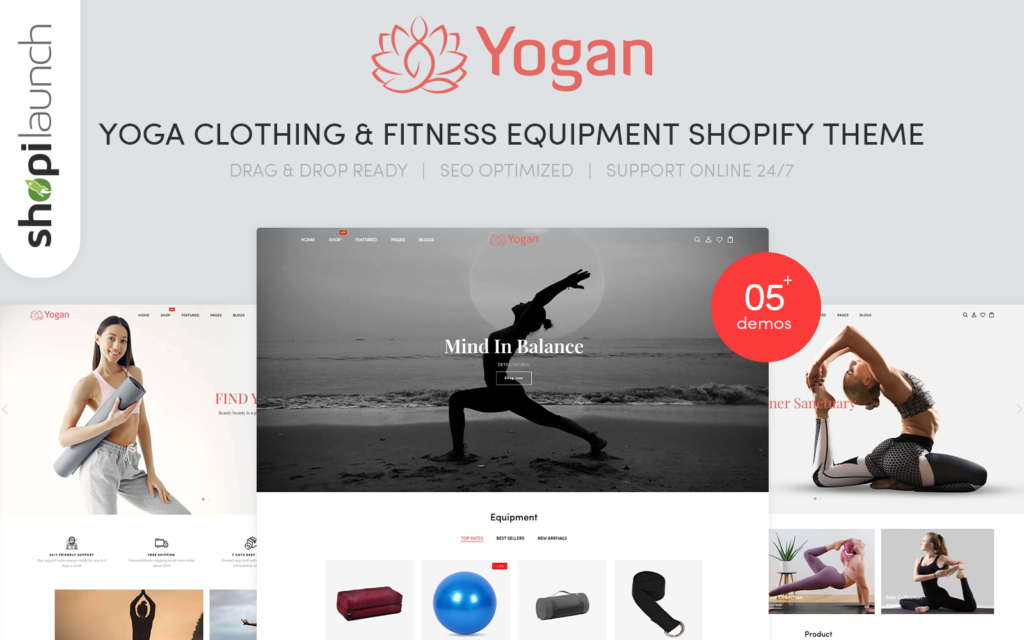 Yogan – 健康冥想和瑜伽Shopify主题
