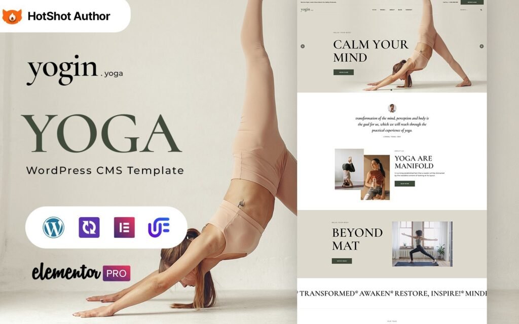 Yogin – 瑜伽和锻炼WordPress Elementor主题
