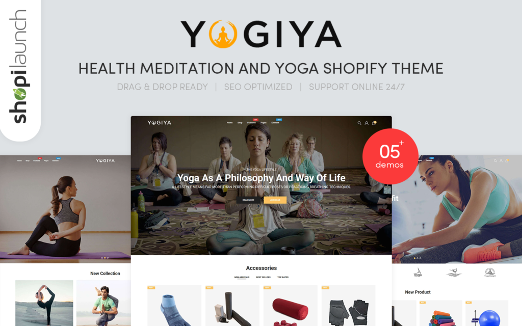 Yogiya – 健康冥想和瑜伽Shopify主题