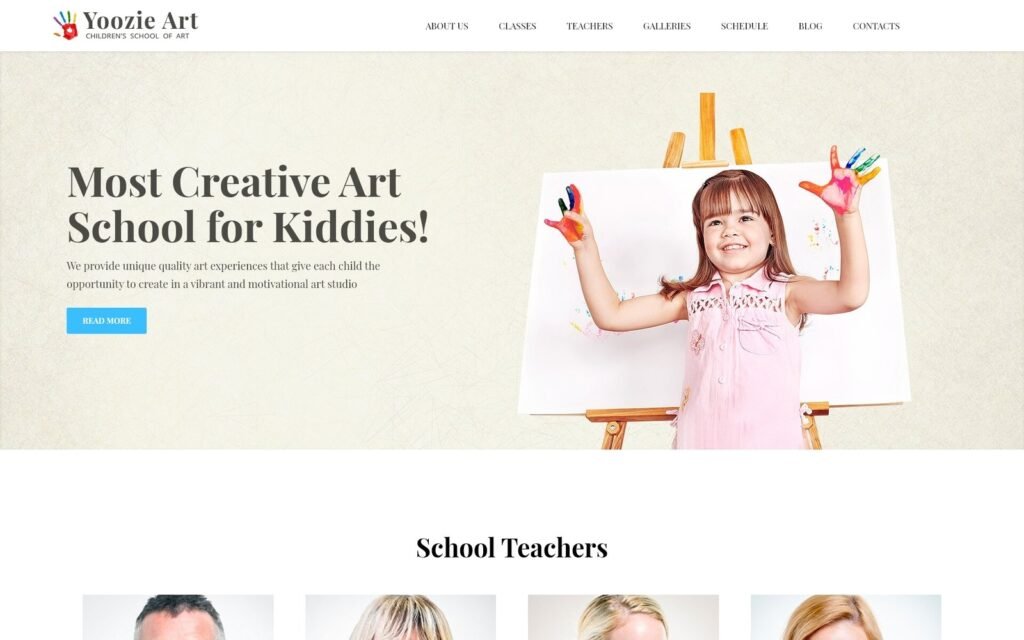 Yoozie – 儿童美术学校 WordPress 主题