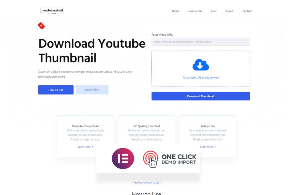 Youtube缩略图抓取器 – Youtube缩略图下载器单页WordPress主题