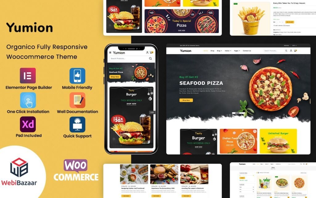 Yumion – 比萨和餐厅WooCommerce主题
