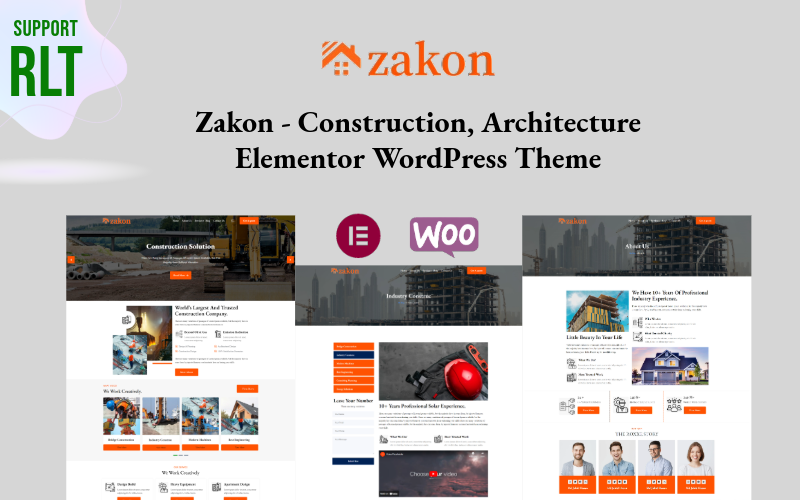 Zakon – 建筑，架构 Elementor WordPress 主题