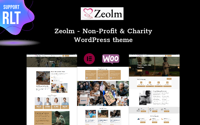 Zeolm是一个非营利和慈善WordPress主题。