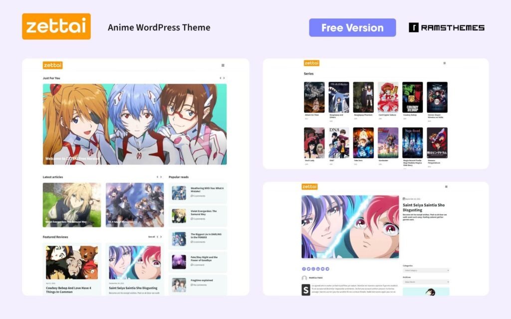 ZETTAI – 免费的动漫WordPress主题