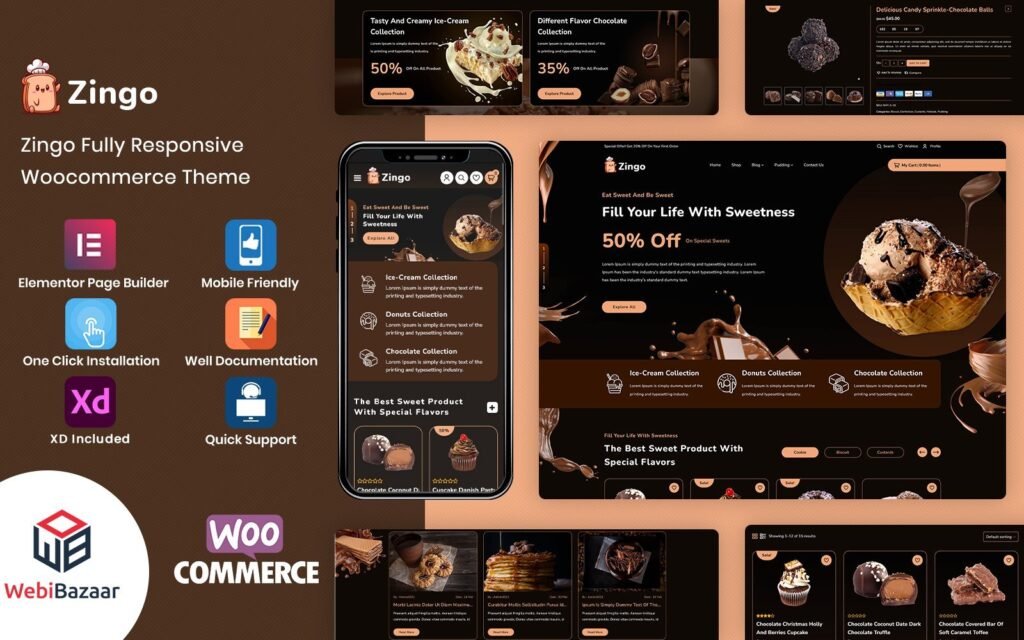 Zingo – 蛋糕、甜食和巧克力 WooCommerce 主题